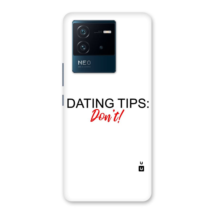 Expert Dating Tip Back Case for Vivo iQOO Neo 6 5G