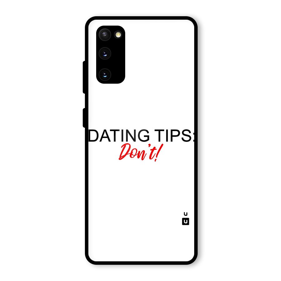 Expert Dating Tip Glass Back Case for Galaxy S20 FE 5G