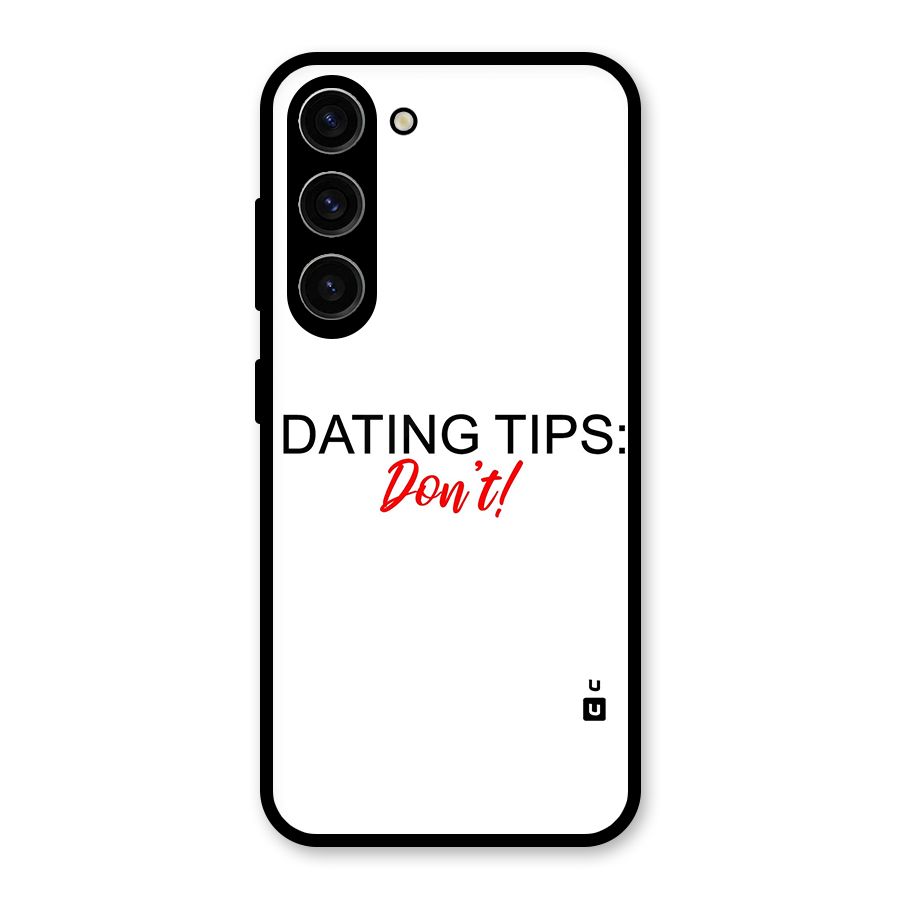 Expert Dating Tip Glass Back Case for Galaxy S23