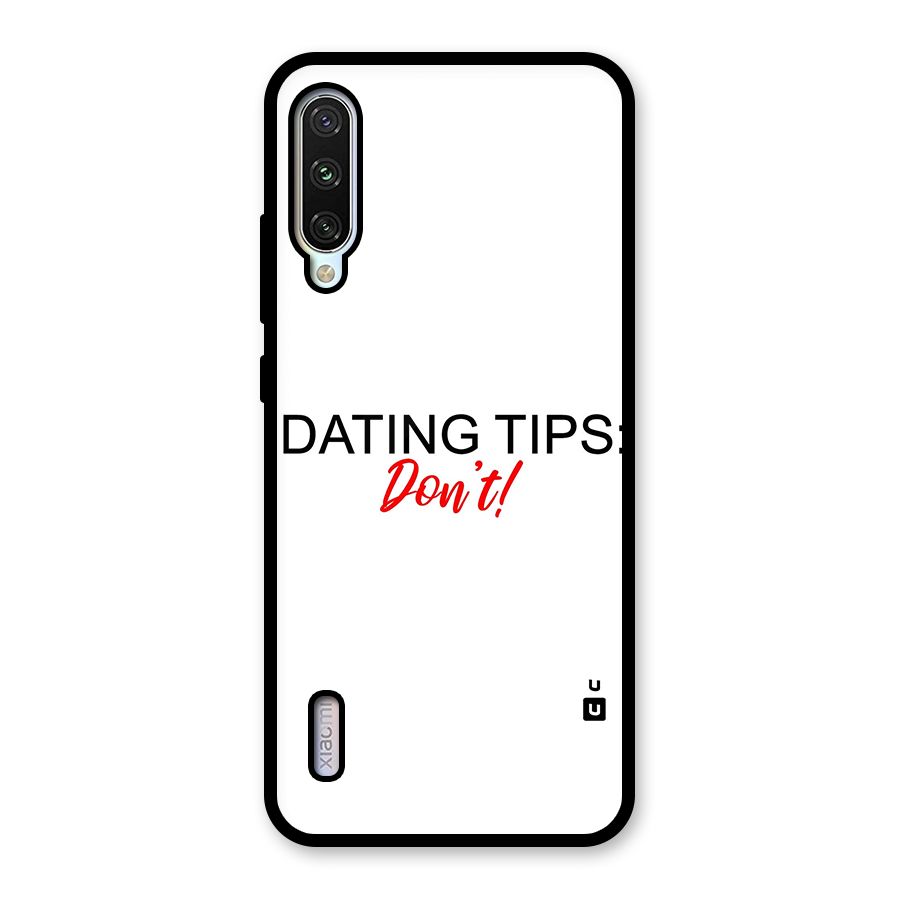 Expert Dating Tip Glass Back Case for Mi A3