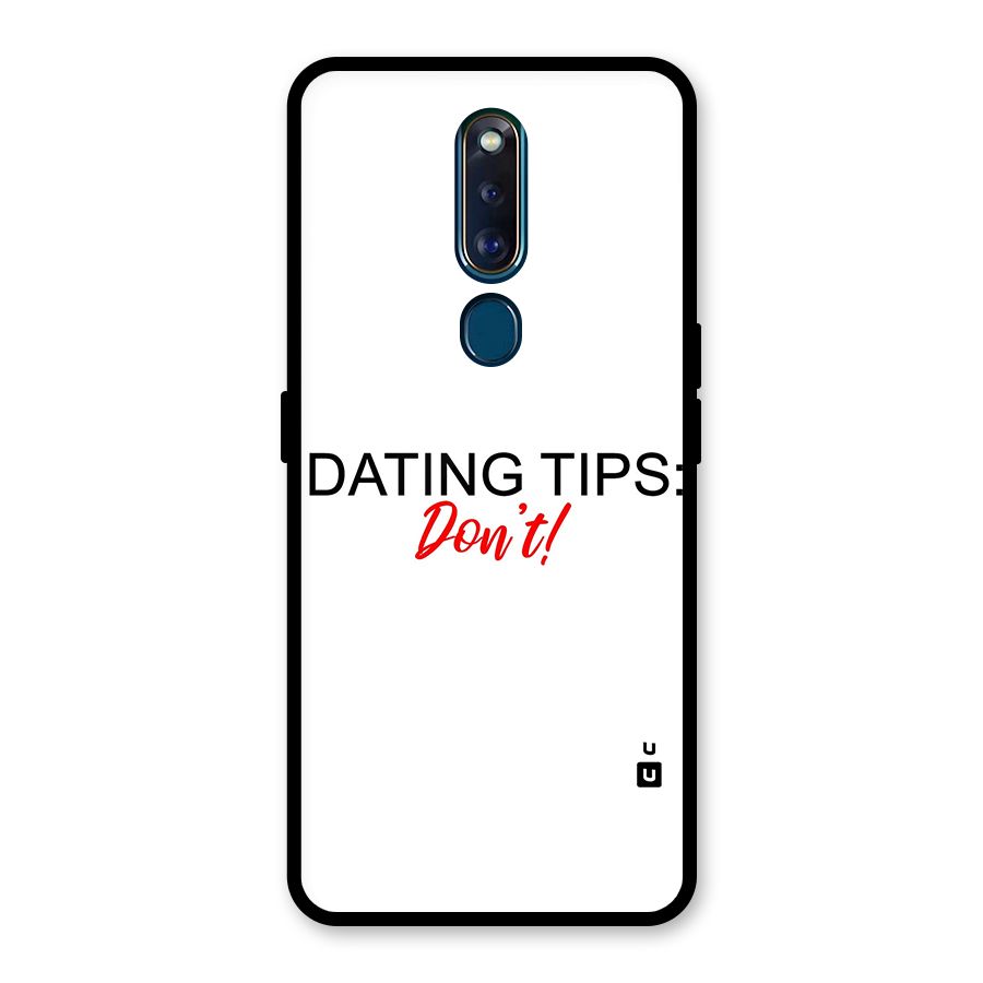 Expert Dating Tip Glass Back Case for Oppo F11 Pro