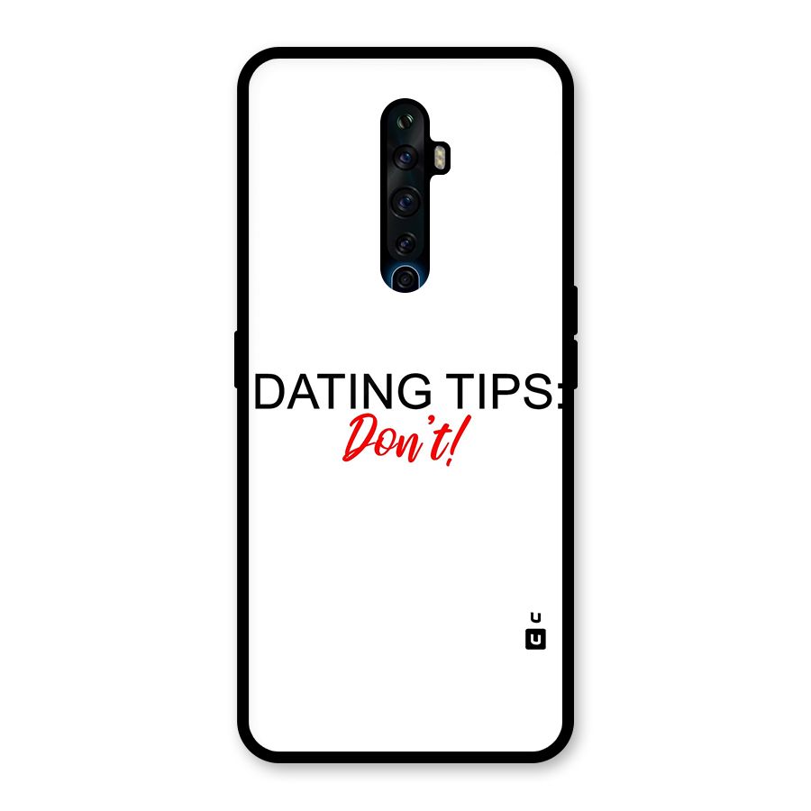 Expert Dating Tip Glass Back Case for Oppo Reno2 F