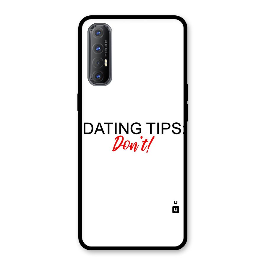 Expert Dating Tip Glass Back Case for Oppo Reno3 Pro