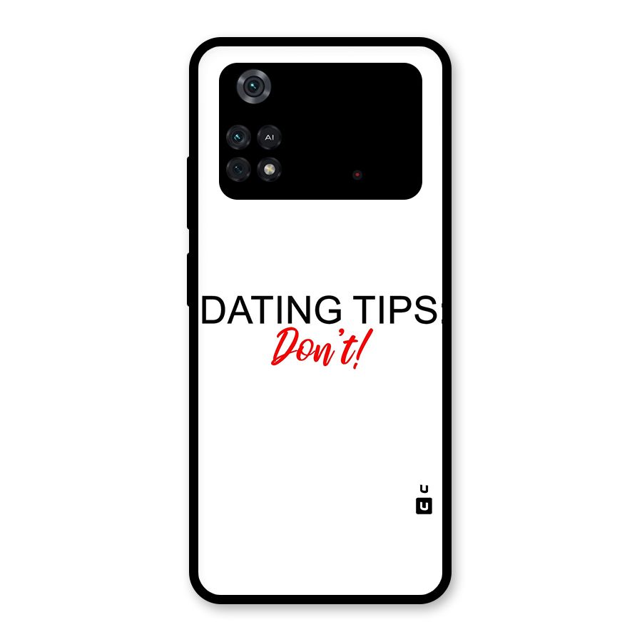 Expert Dating Tip Glass Back Case for Poco M4 Pro 4G