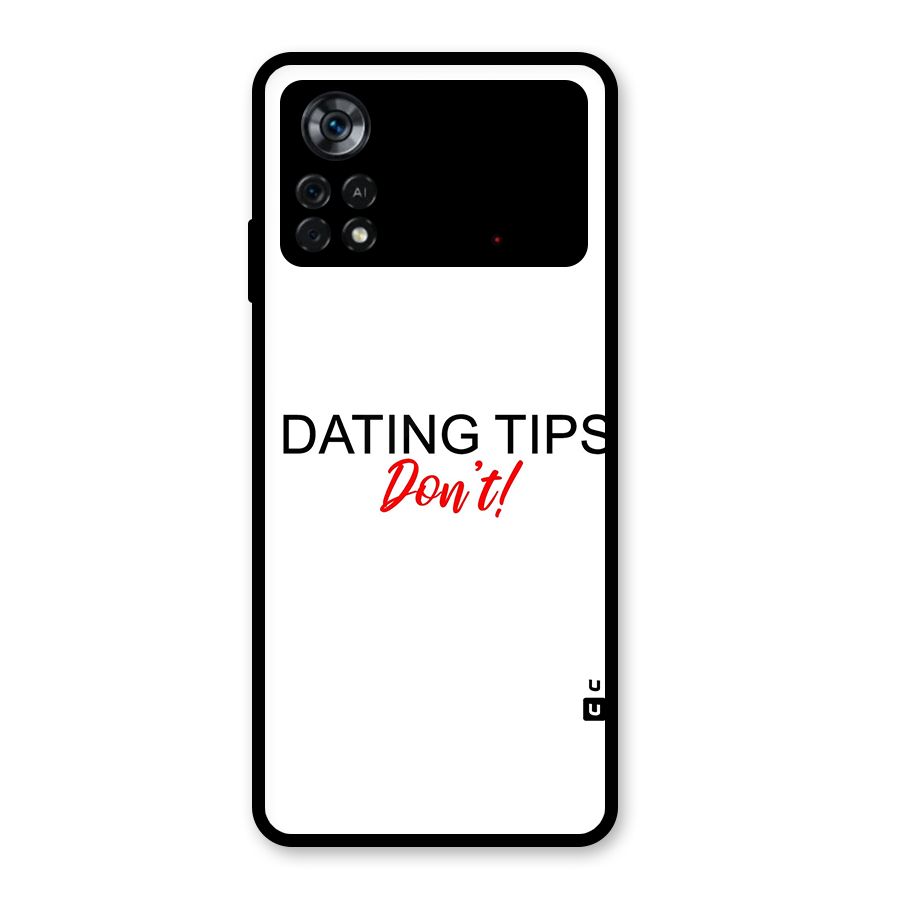Expert Dating Tip Glass Back Case for Poco X4 Pro 5G