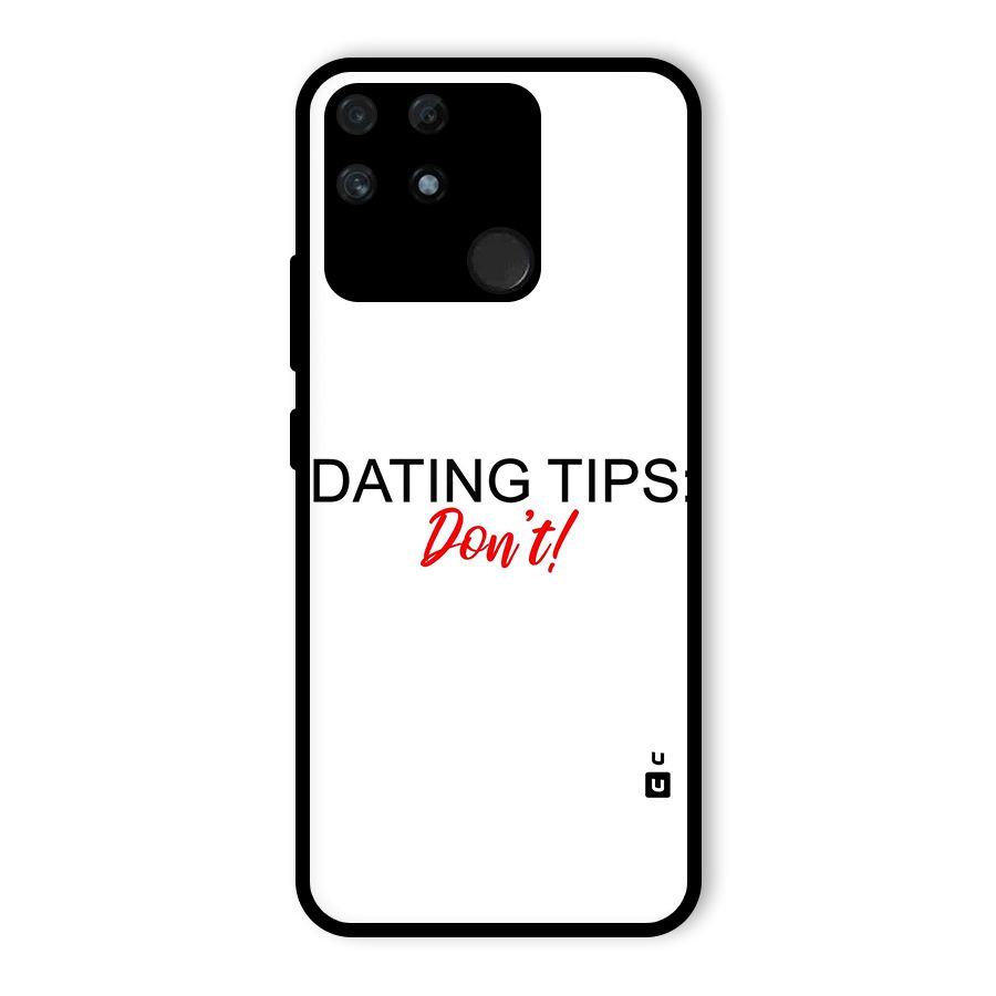 Expert Dating Tip Glass Back Case for Realme Narzo 50A