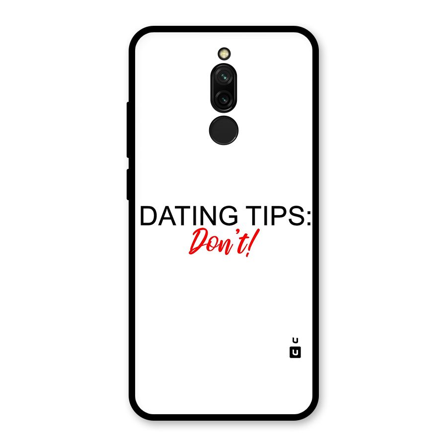 Expert Dating Tip Glass Back Case for Redmi 8