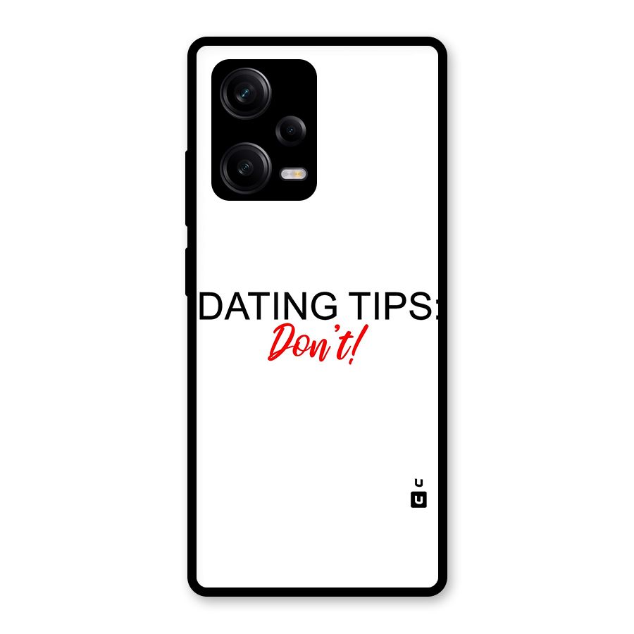 Expert Dating Tip Glass Back Case for Redmi Note 12 Pro
