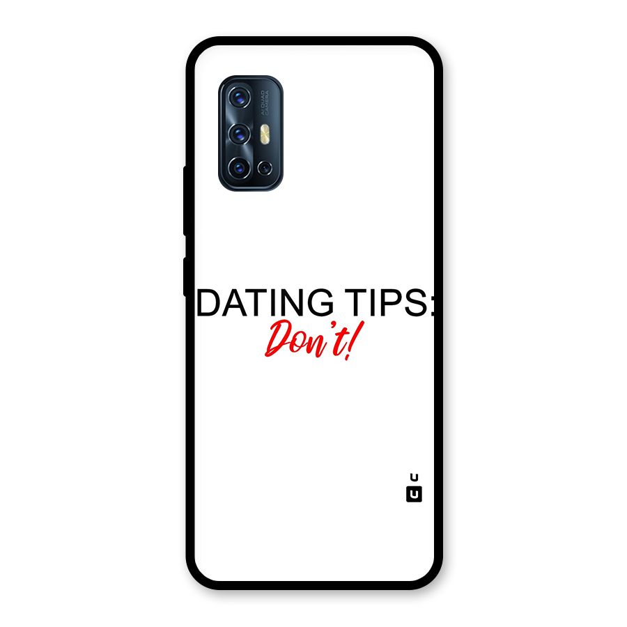 Expert Dating Tip Glass Back Case for Vivo V17