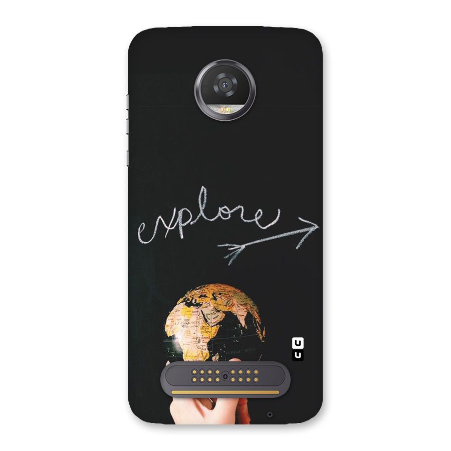 Explore World Back Case for Moto Z2 Play