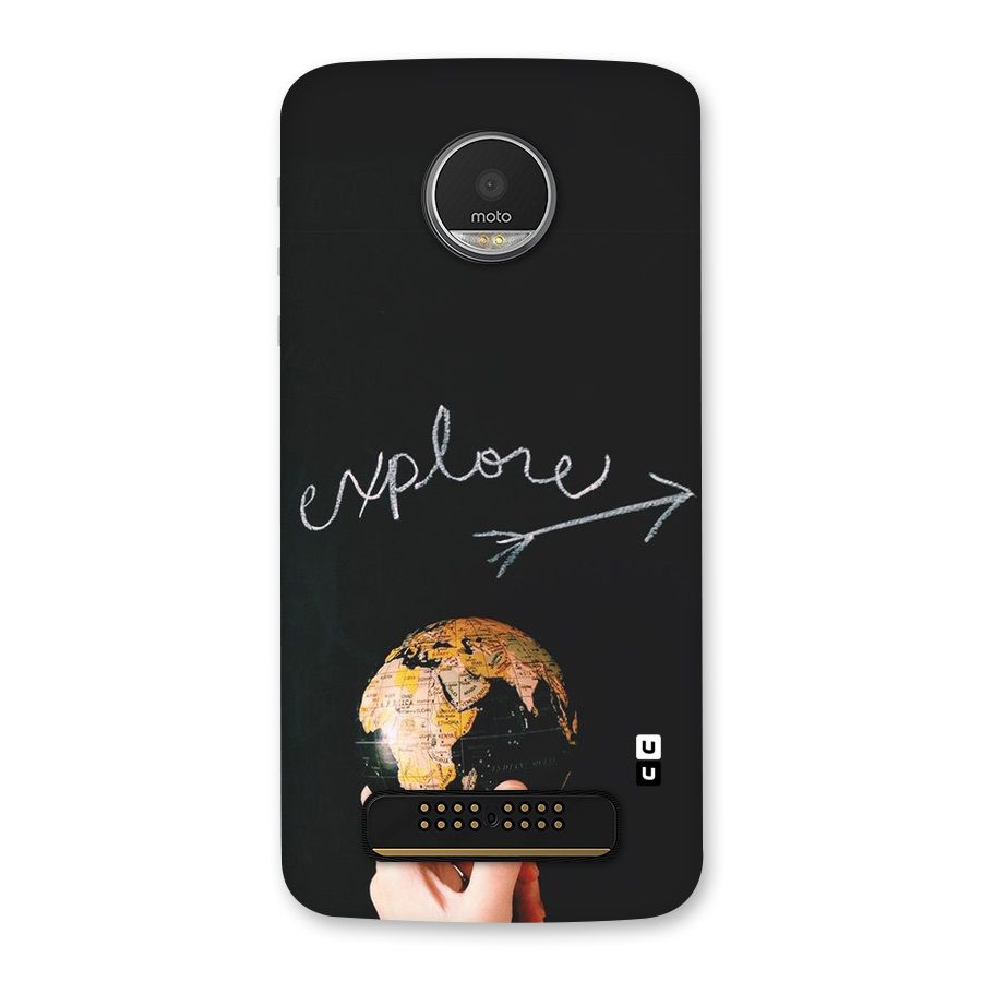 Explore World Back Case for Moto Z Play