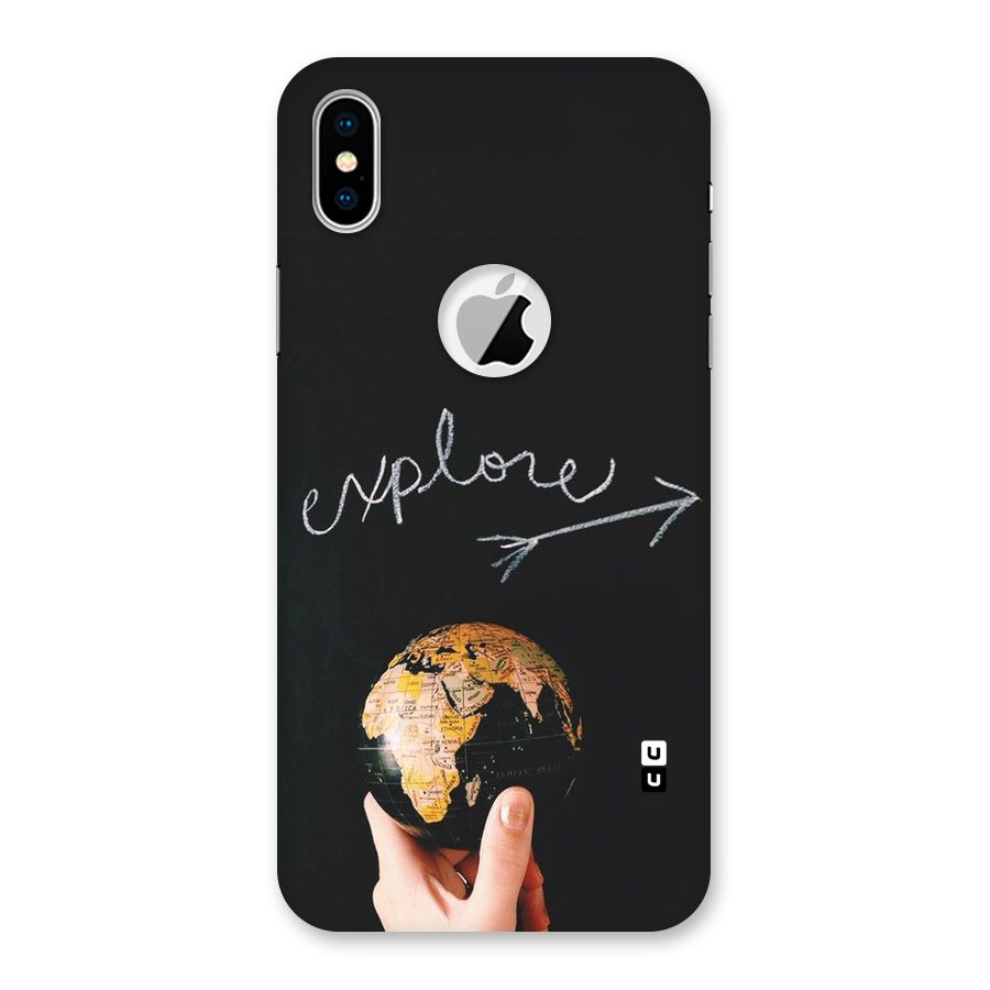 Explore World Back Case for iPhone X Logo Cut