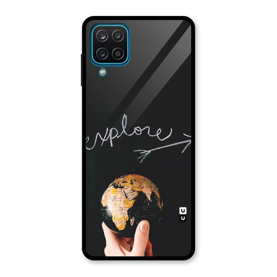 Explore World Glass Back Case for Galaxy A12