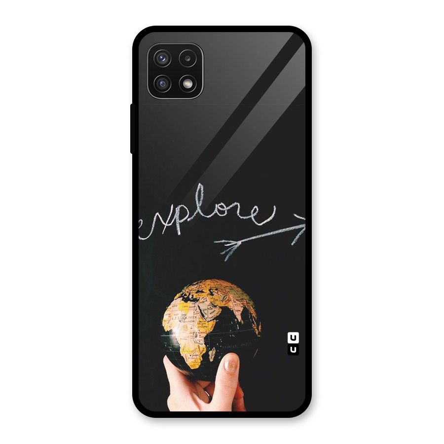 Explore World Glass Back Case for Galaxy A22 5G