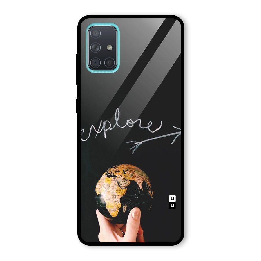 Explore World Glass Back Case for Galaxy A71
