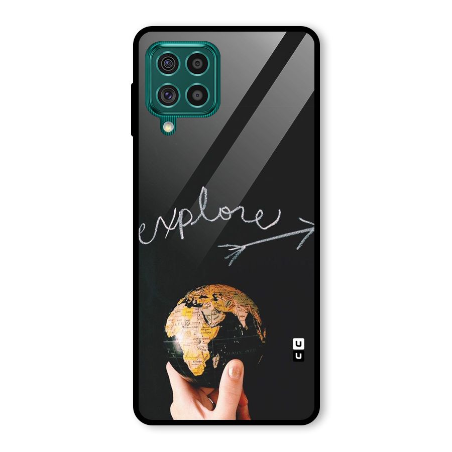 Explore World Glass Back Case for Galaxy F62