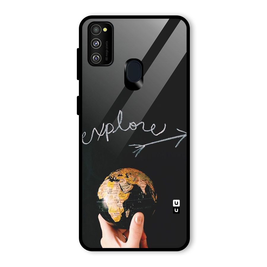 Explore World Glass Back Case for Galaxy M30s