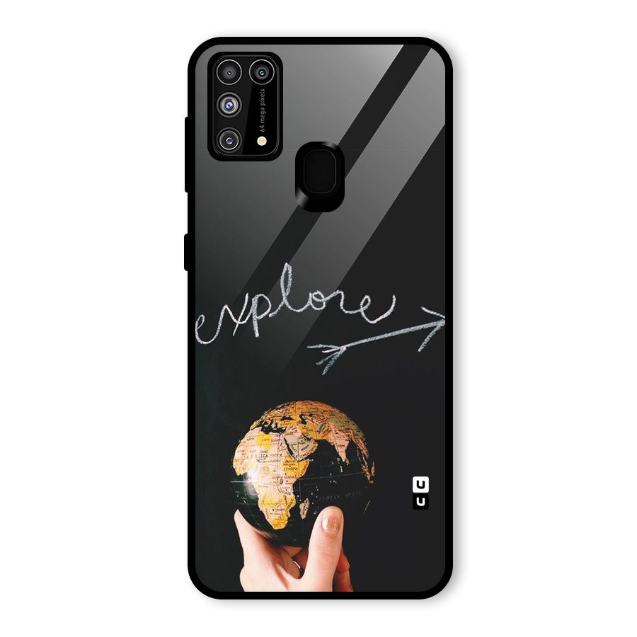Explore World Glass Back Case for Galaxy M31