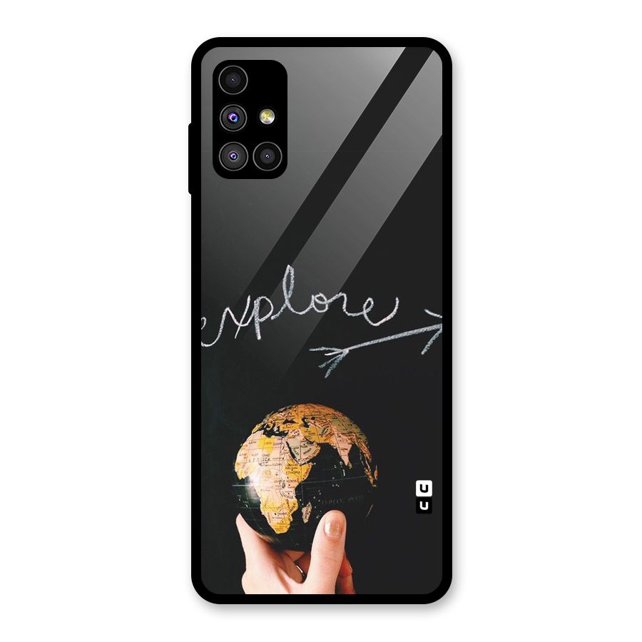 Explore World Glass Back Case for Galaxy M51