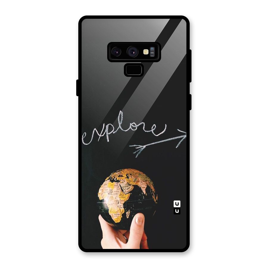 Explore World Glass Back Case for Galaxy Note 9