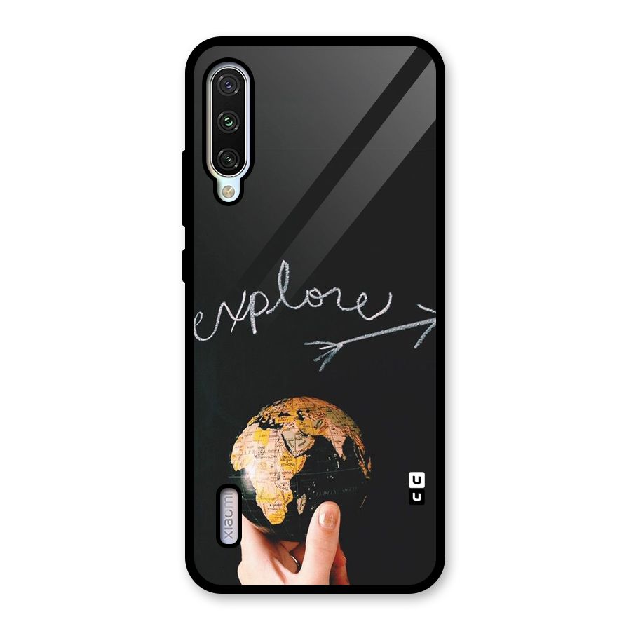 Explore World Glass Back Case for Mi A3