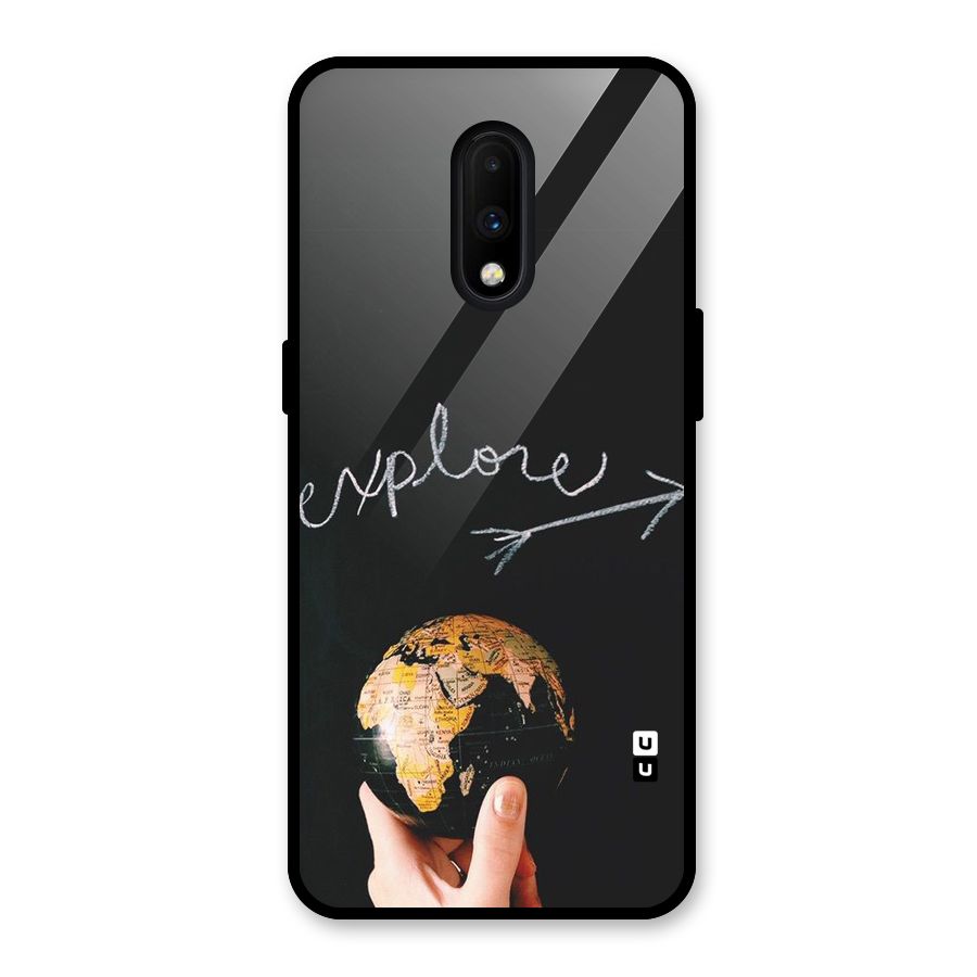 Explore World Glass Back Case for OnePlus 7