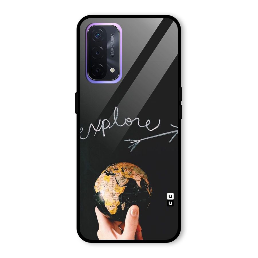 Explore World Glass Back Case for Oppo A74 5G
