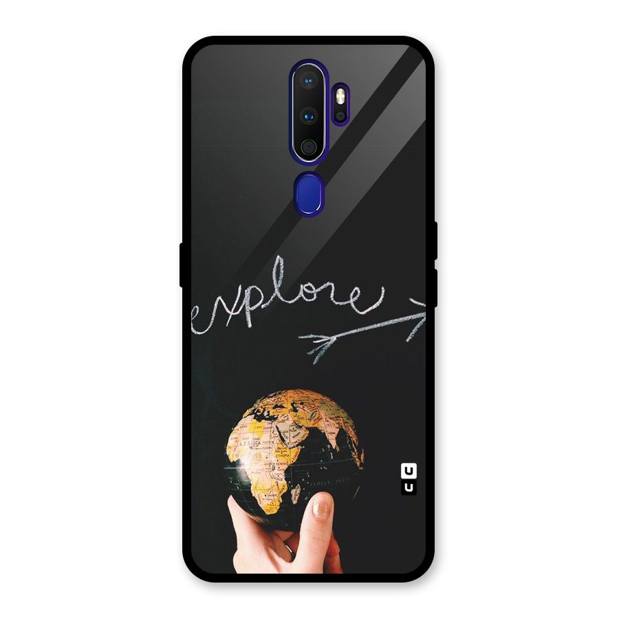 Explore World Glass Back Case for Oppo A9 (2020)