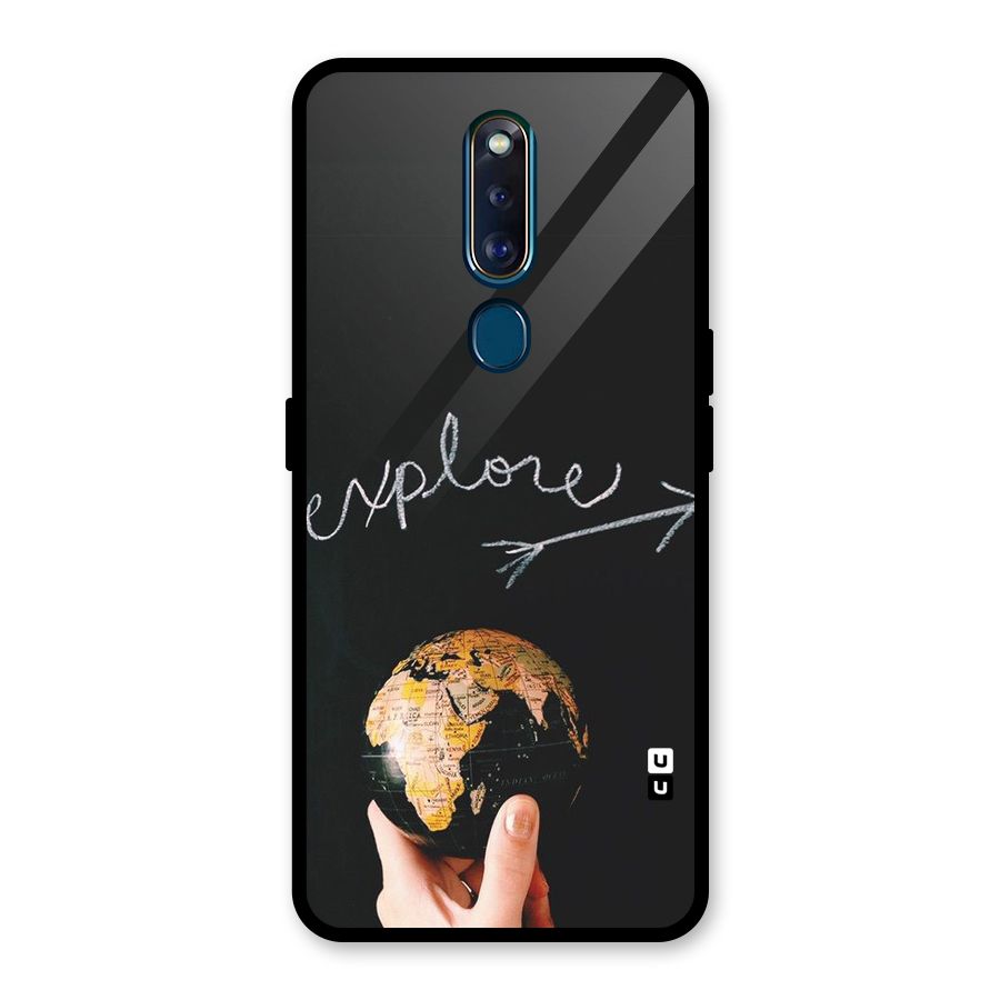Explore World Glass Back Case for Oppo F11 Pro