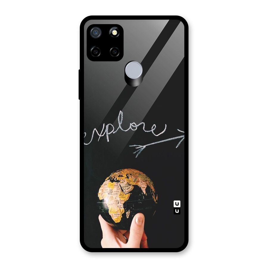 Explore World Glass Back Case for Realme C15