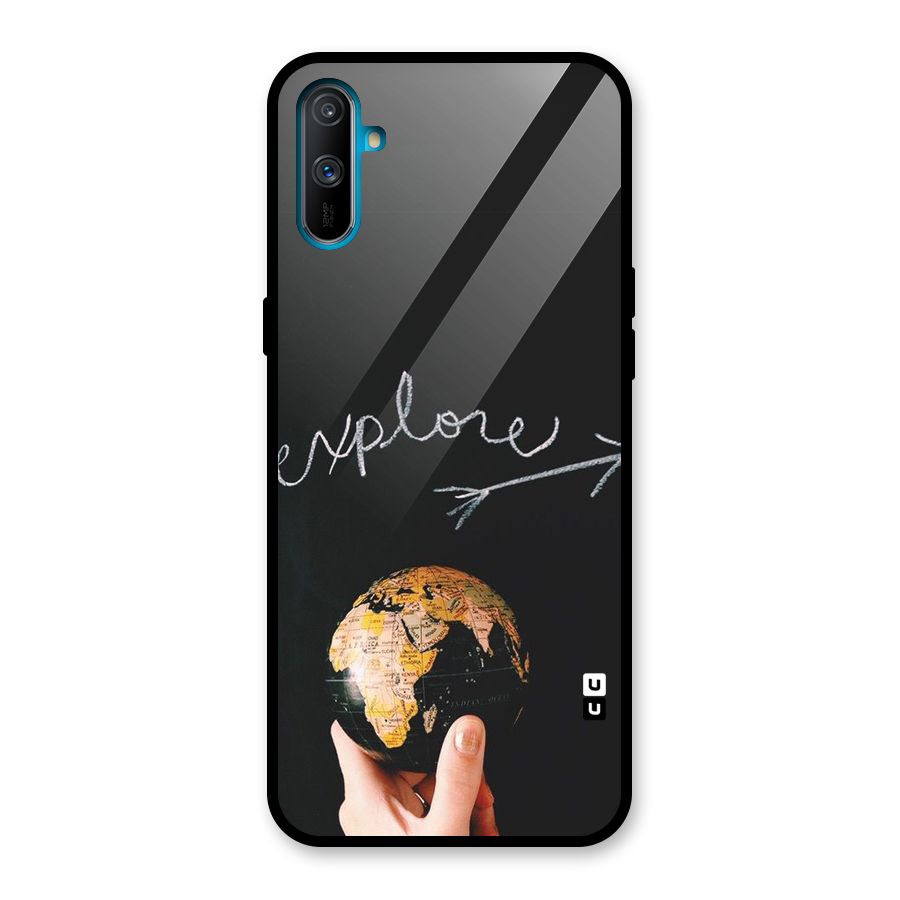 Explore World Glass Back Case for Realme C3