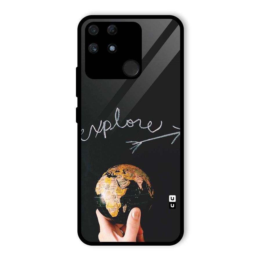 Explore World Glass Back Case for Realme Narzo 50A