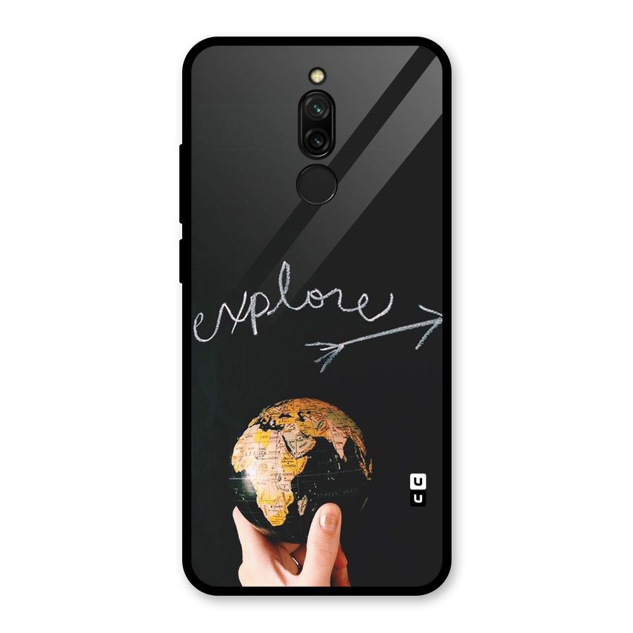 Explore World Glass Back Case for Redmi 8