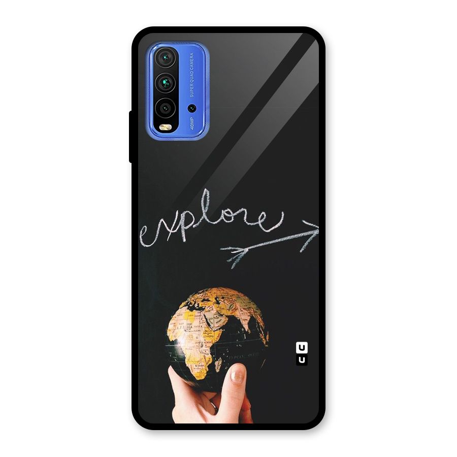Explore World Glass Back Case for Redmi 9 Power