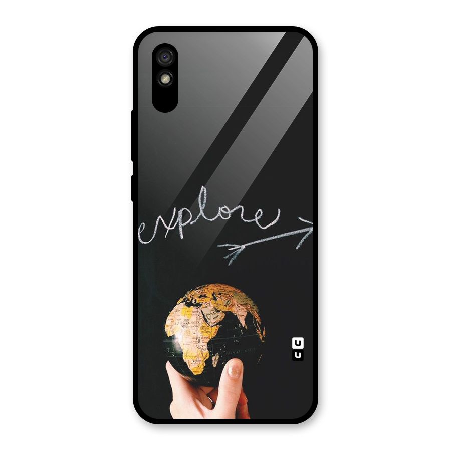 Explore World Glass Back Case for Redmi 9i