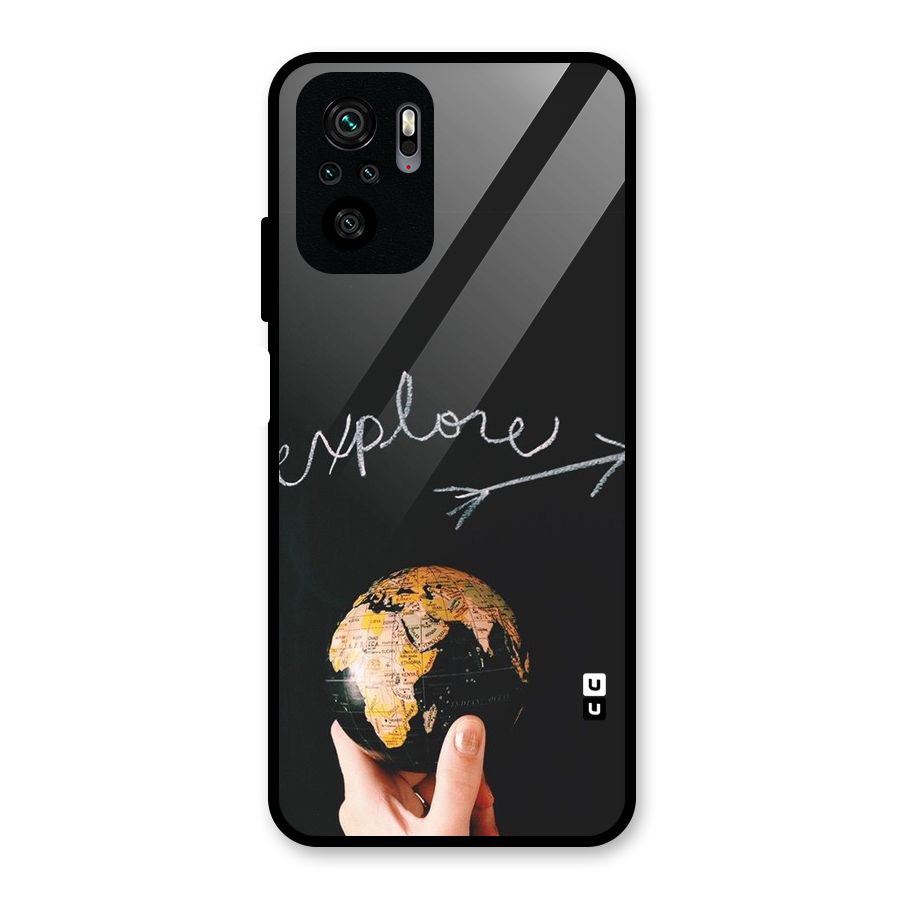 Explore World Glass Back Case for Redmi Note 10S