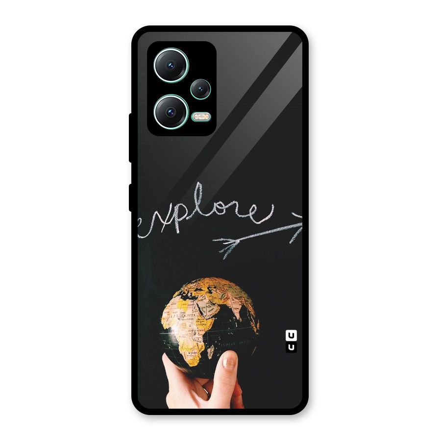 Explore World Glass Back Case for Redmi Note 12 5G