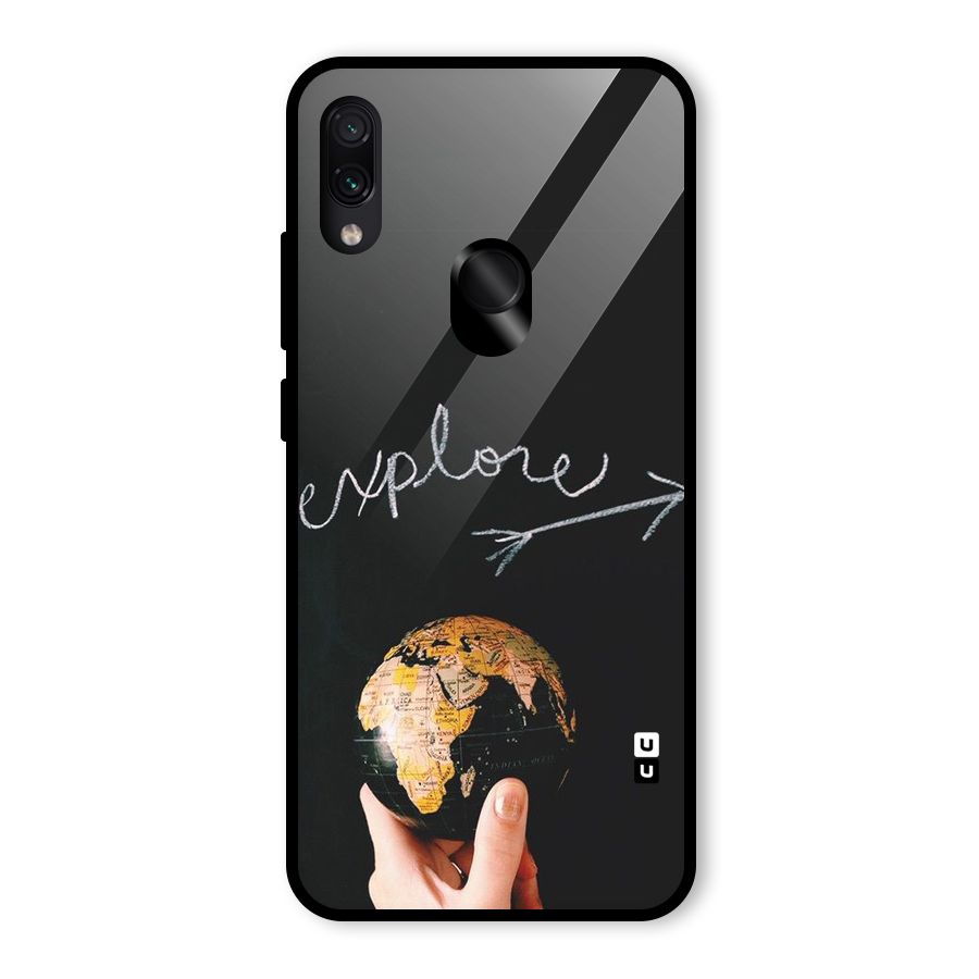 Explore World Glass Back Case for Redmi Note 7S