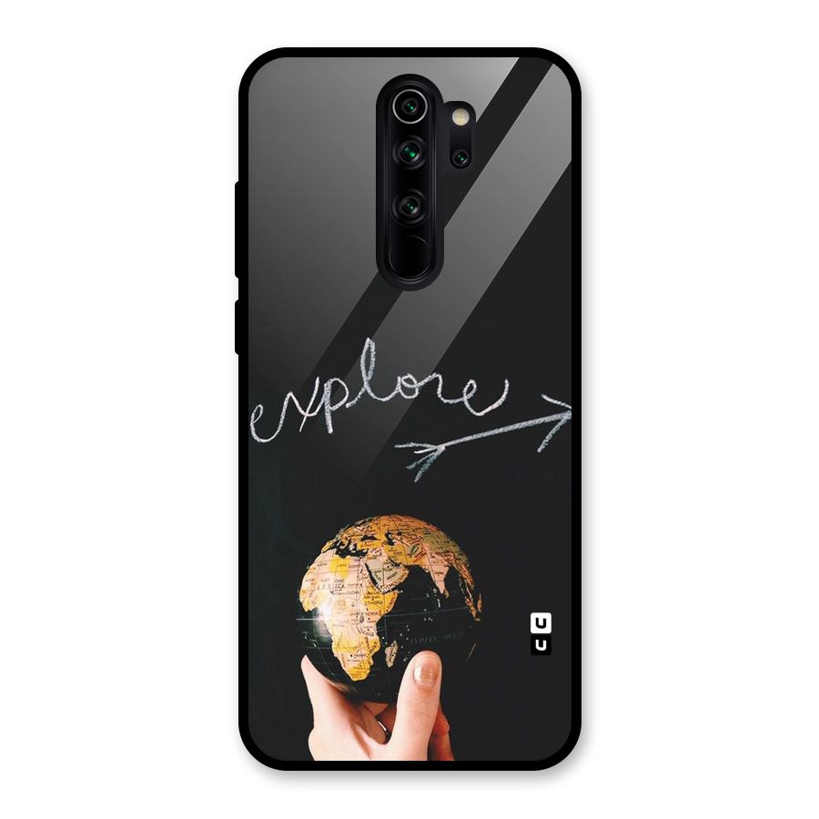 Explore World Glass Back Case for Redmi Note 8 Pro