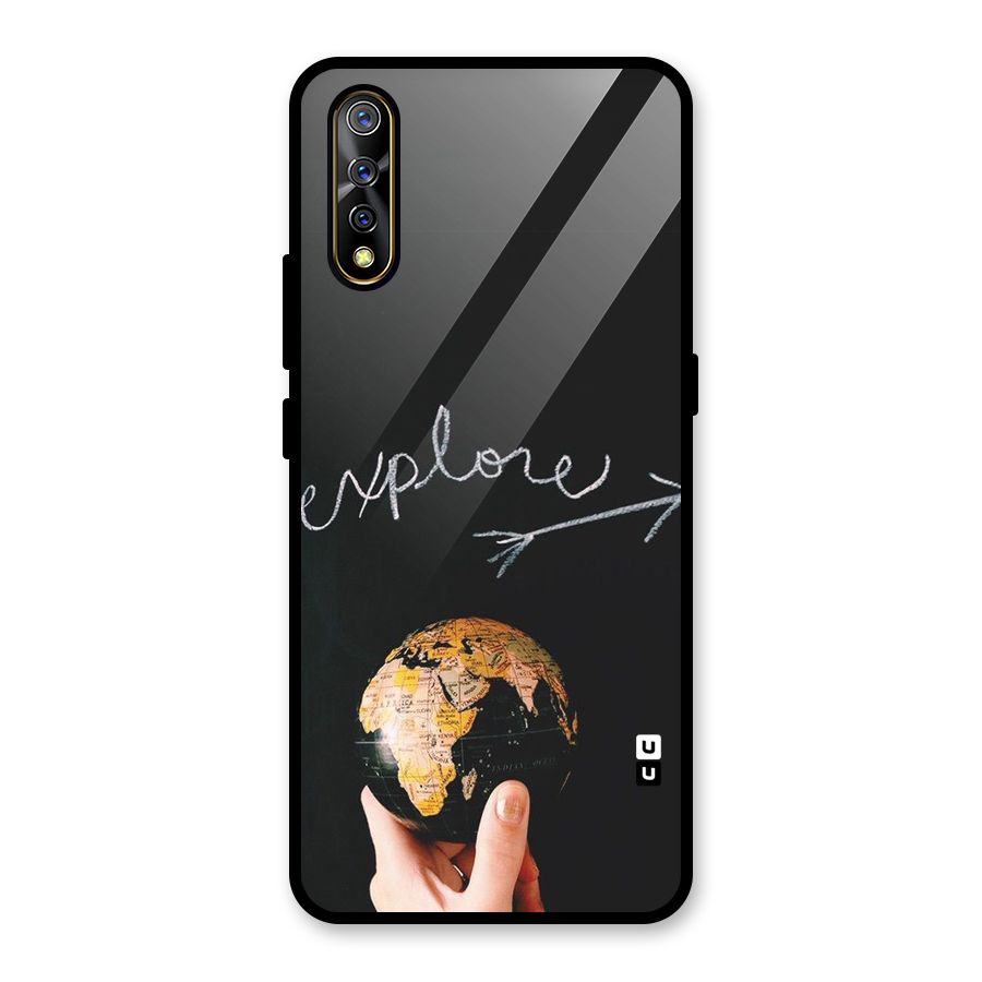 Explore World Glass Back Case for Vivo S1