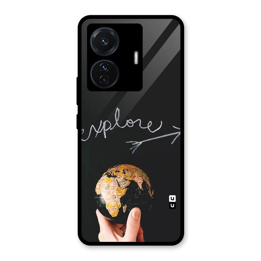 Explore World Glass Back Case for Vivo T1 Pro