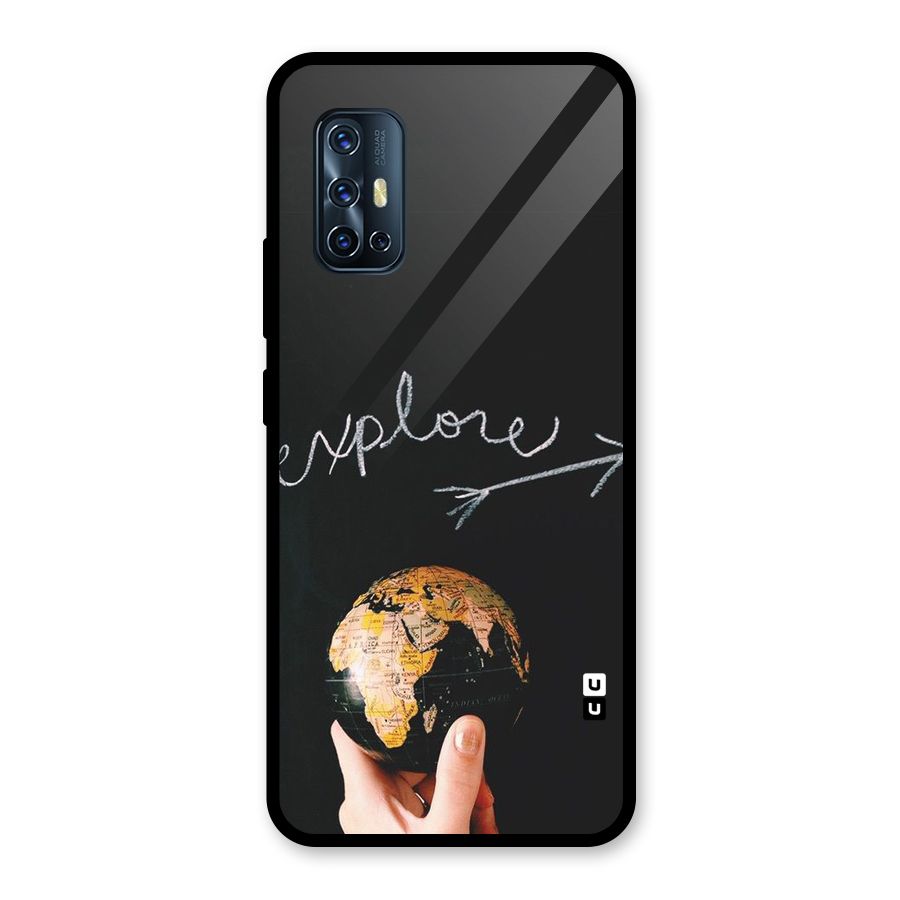 Explore World Glass Back Case for Vivo V17