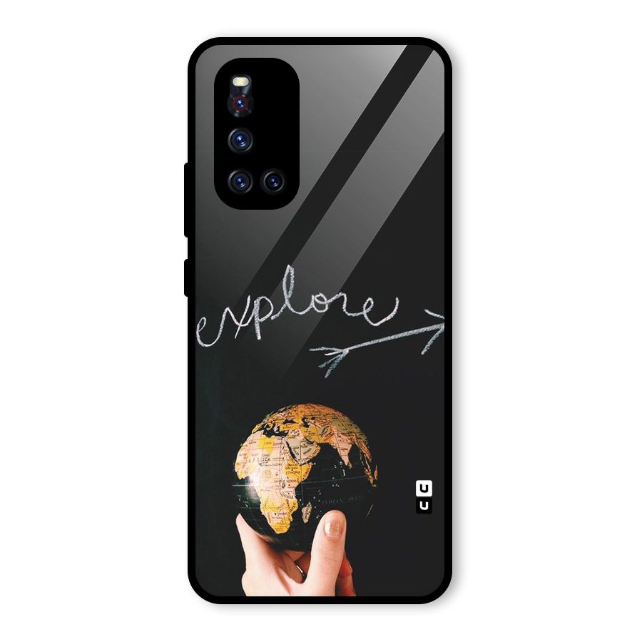 Explore World Glass Back Case for Vivo V19