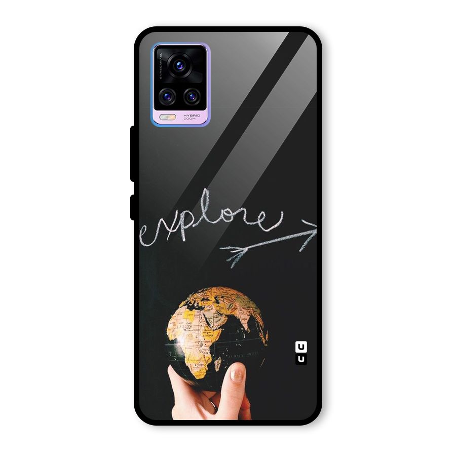 Explore World Glass Back Case for Vivo V20 Pro