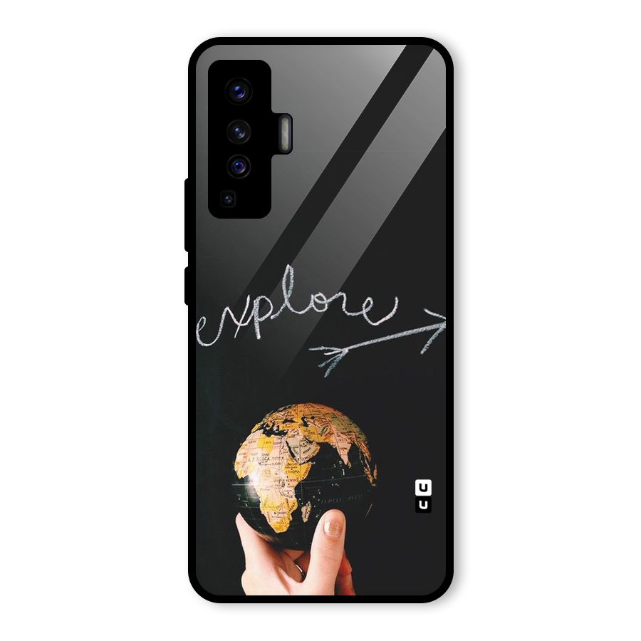 Explore World Glass Back Case for Vivo X50