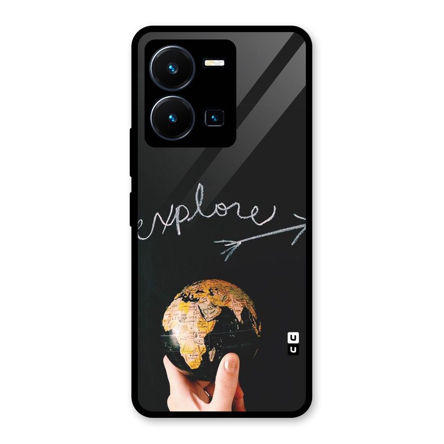 Explore World Glass Back Case for Vivo Y35