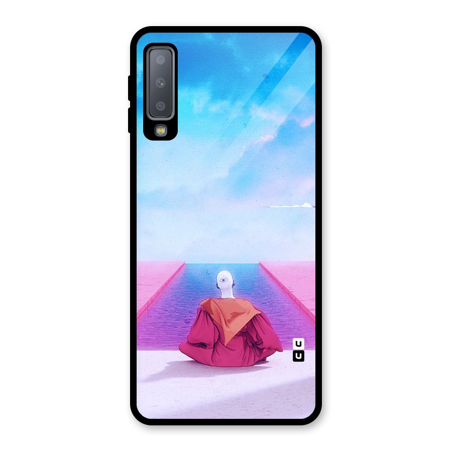 Eye Art Glass Back Case for Galaxy A7 (2018)