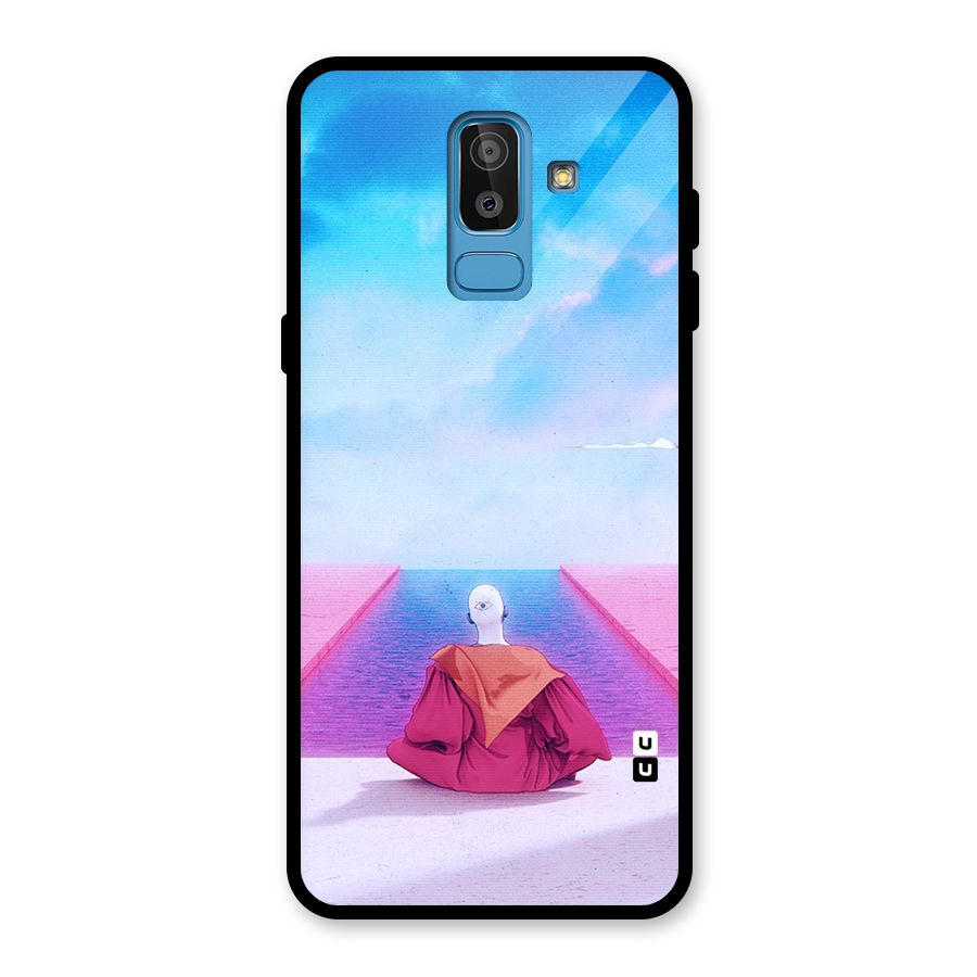 Eye Art Glass Back Case for Galaxy J8