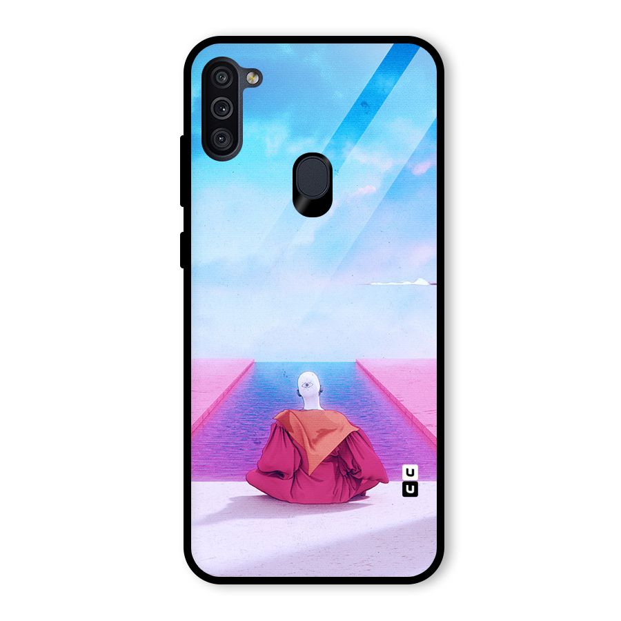 Eye Art Glass Back Case for Galaxy M11
