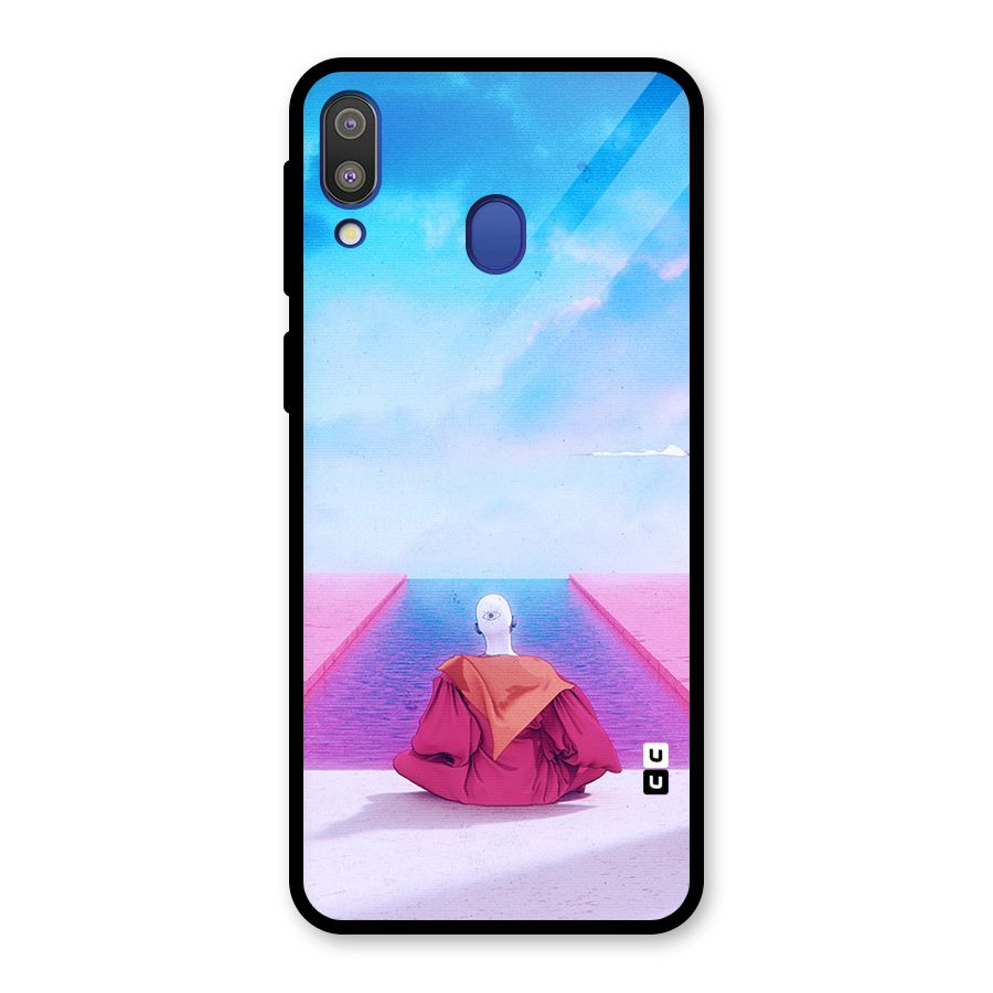 Eye Art Glass Back Case for Galaxy M20